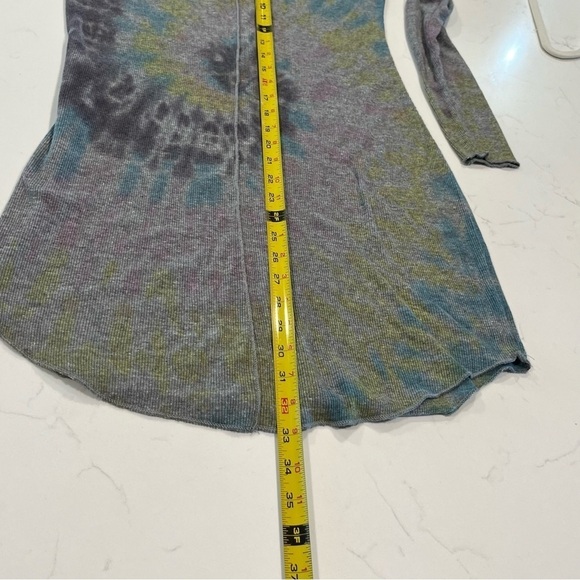 NWT Chaser Long Sleeve Multi Colored Tie Dye Mini Dress Small - Picture 8 of 8
